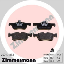 stabdžių trinkelių rinkinys, diskinis stabdys
                                ZIMMERMANN                                25