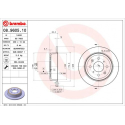 stabdžių diskas (1vnt) PRIME LINE
                                BREMBO                                                08.