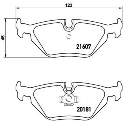 stabdžių trinkelių rinkinys, diskinis stabdys PRIME LINE
                                BREMBO                           
