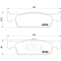 stabdžių trinkelių rinkinys, diskinis stabdys PRIME LINE
                                BREMBO                           