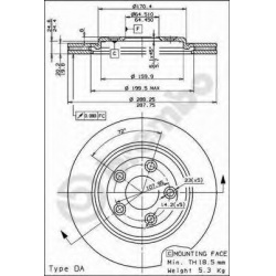 stabdžių diskas (1vnt) PRIME LINE
BREMBO 09.
