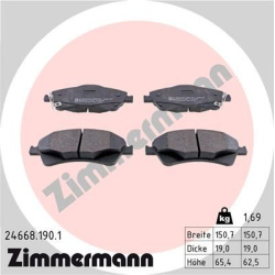 stabdžių trinkelių rinkinys, diskinis stabdys
                                ZIMMERMANN                                  