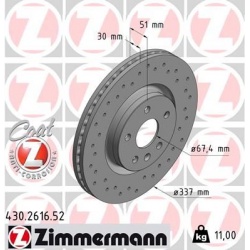 stabdžių diskas (1vnt) SPORT Z
                                ZIMMERMANN                                430.2616.52, Nenur