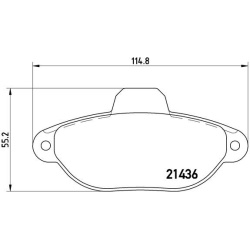 stabdžių trinkelių rinkinys, diskinis stabdys PRIME LINE
                                BREMBO                           