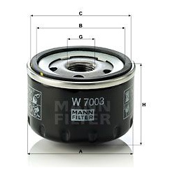 alyvos filtras
                                MANN-FILTER                                                W7003, MANN-FILTER,