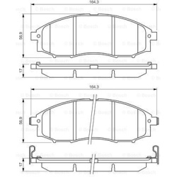 stabdžių trinkelių rinkinys, diskinis stabdys
                                BOSCH                                       