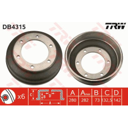 stabdžių būgnas
                                TRW                                                DB4315, TRW, DB4315, au