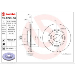 stabdžių diskas (1vnt) PRIME LINE - UV Coated
                                BREMBO                                       