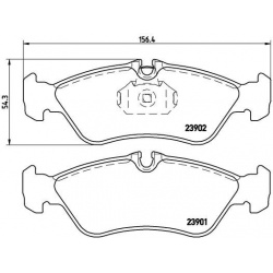 stabdžių trinkelių rinkinys, diskinis stabdys PRIME LINE
                                BREMBO                           
