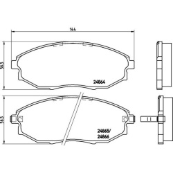 Stabdžių trinkelių rinkinys, diskinis stabdys PRIME LINE
BREMBO