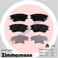 stabdžių trinkelių rinkinys, diskinis stabdys
                                ZIMMERMANN                                  