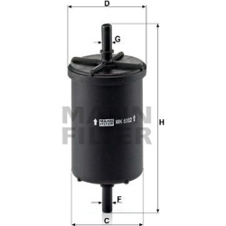 kuro filtras
                                MANN-FILTER                                                WK6002, MANN-FILTER, 