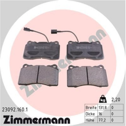 stabdžių trinkelių rinkinys, diskinis stabdys
                                ZIMMERMANN                                  