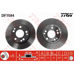 Stabdžių diskas
TRW DF1584, TRW, DF1584, aut