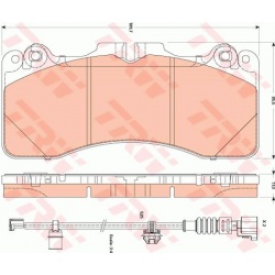 stabdžių trinkelių rinkinys, diskinis stabdys
                                TRW                                         