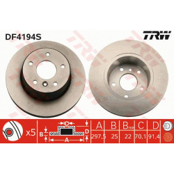 stabdžių diskas (1vnt) TRW SINGLE
                                                DF4194S, TRW, DF4194S, auto detalė