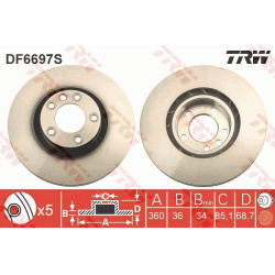 stabdžių diskas (1vnt) TRW SINGLE
DF6697S, TRW, DF6697S, auto detalė