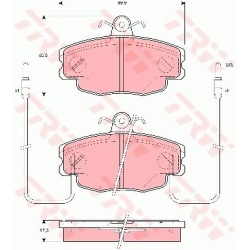 stabdžių trinkelių rinkinys, diskinis stabdys
                                TRW                                         