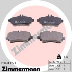 stabdžių trinkelių rinkinys, diskinis stabdys
                                ZIMMERMANN                                  