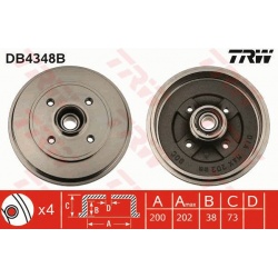 stabdžių būgnas
                                TRW                                                DB4348B, TRW, DB4348B, 