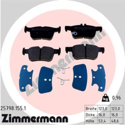 stabdžių trinkelių rinkinys, diskinis stabdys
                                ZIMMERMANN                                25