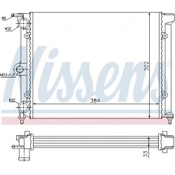 Aušinimo radiatorius
                                NISSENS                                651711, NISSENS, 651711, auto de