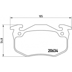 stabdžių trinkelių rinkinys, diskinis stabdys PRIME LINE
                                BREMBO                           