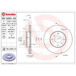 stabdžių diskas (1vnt) PRIME LINE - UV Coated
                                BREMBO                                       