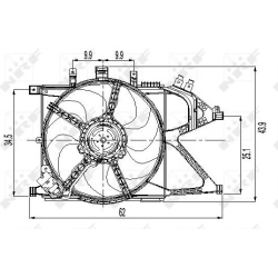 Ventiliatorius, radiatoriaus
NRF 47011, NRF, 4