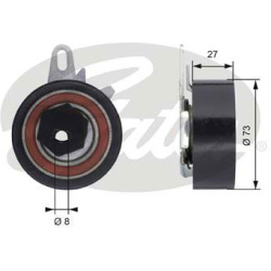 įtempiklio skriemulys, paskirstymo diržas PowerGrip™
                                GATES                               