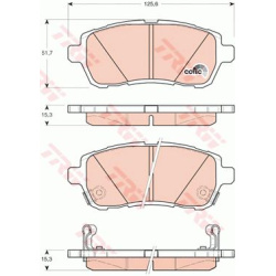 stabdžių trinkelių rinkinys, diskinis stabdys COTEC
                                TRW                                   