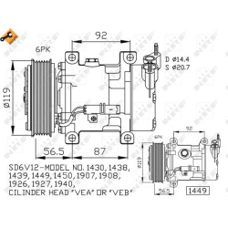 Kompresorius, oro kondicionierius EASY FIT
                                NRF                                               