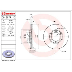 stabdžių diskas (1vnt) PRIME LINE
                                BREMBO                                                09.