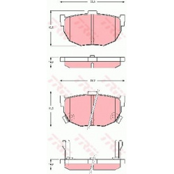 stabdžių trinkelių rinkinys, diskinis stabdys
TRW