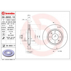Stabdžių diskas PRIME LINE
BREMBO 09.6932.10