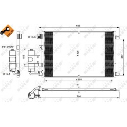 kondensatorius, oro kondicionierius EASY FIT
                                NRF                                350042, NRF, 
