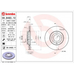 stabdžių diskas (1vnt) PRIME LINE
BREMBO 09.