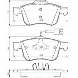 stabdžių trinkelių rinkinys, diskinis stabdys
                                BOSCH                                       