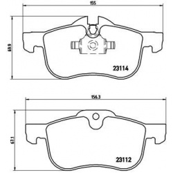 Stabdžių trinkelių rinkinys, diskinis stabdys PRIME LINE
BREMBO