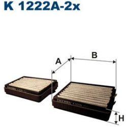 filtras, salono oras
                                FILTRON                                K1222A-2X, Nenurodytas gamintojas