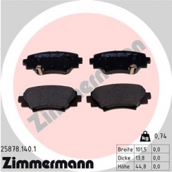 stabdžių trinkelių rinkinys, diskinis stabdys
                                ZIMMERMANN                                25