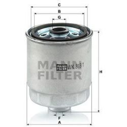 kuro filtras
                                MANN-FILTER                                                WK818/1, MANN-FILTER,
