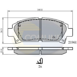 Stabdžių kaladėlės priekinės
                                COMLINE                                                CBP3