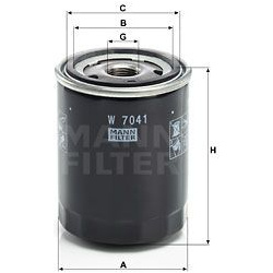 MANN-FILTER                                                W7041, MANN-FILTER, W7041, auto detalė