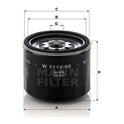 alyvos filtras
                                MANN-FILTER                                W1114/80, MANN-FILTER, W1114/80, au