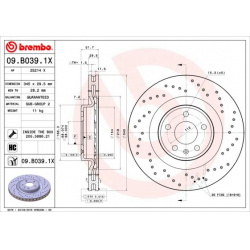 stabdžių diskas (1vnt) XTRA LINE - Xtra
                                BREMBO                                             