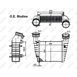 tarpinis suslėgto oro aušintuvas, kompresorius
                                NRF                                         