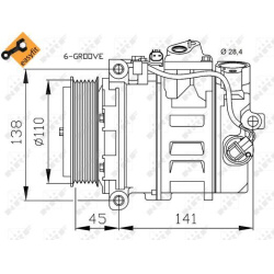 kompresorius, oro kondicionierius EASY FIT
                                NRF                                               