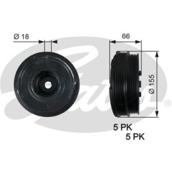skriemulys, alkūninis velenas
GATES TVD1037,