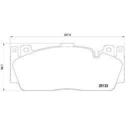 stabdžių trinkelių rinkinys, diskinis stabdys PRIME LINE
                                BREMBO                           